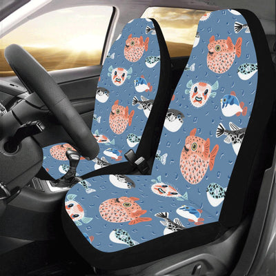 Fugu Pattern Print Design 02 Car Seat Covers (Set of 2)-JORJUNE.COM