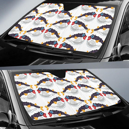 Fugu Pattern Print Design 03 Car Sun Shade-JORJUNE.COM