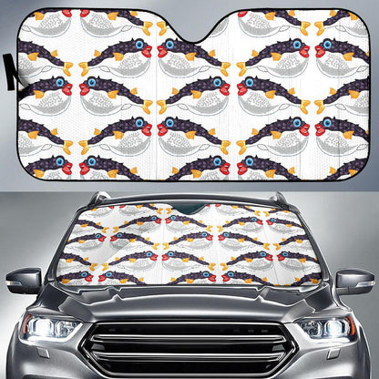 Fugu Pattern Print Design 03 Car Sun Shade-JORJUNE.COM