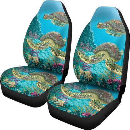 Funny Sea Turtle Print Universal Fit Car Seat Covers