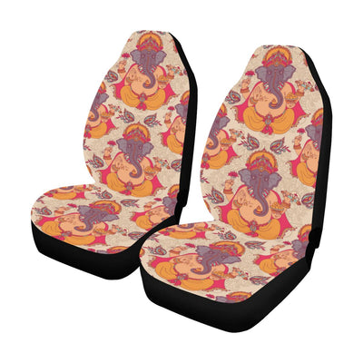 Ganesha Indian Pattern Print Design 02 Car Seat Covers (Set of 2)-JORJUNE.COM