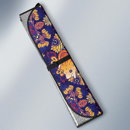 Ganesha Pattern Print Design 01 Car Sun Shade-JORJUNE.COM