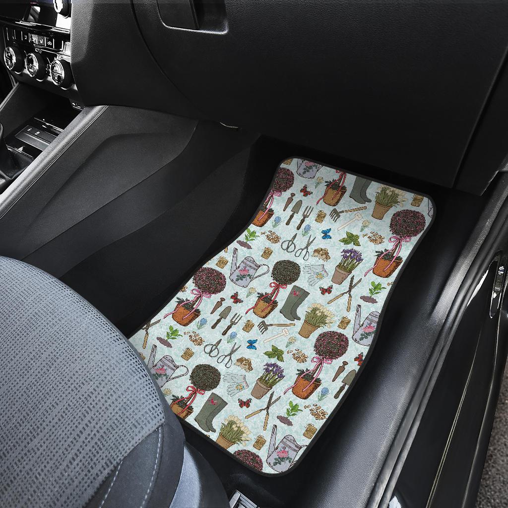 Gardening Pattern Print Design G01 Car Floor Mats-JorJune