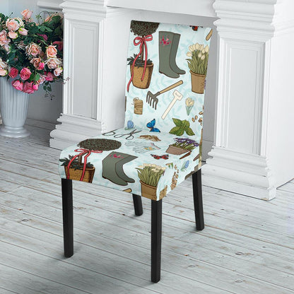 Gardening Pattern Print Design G01 Dining Chair Slipcover-JORJUNE.COM