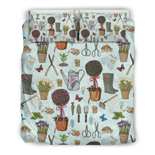 Gardening Pattern Print Design G01 Duvet Cover Bedding Set-JORJUNE.COM
