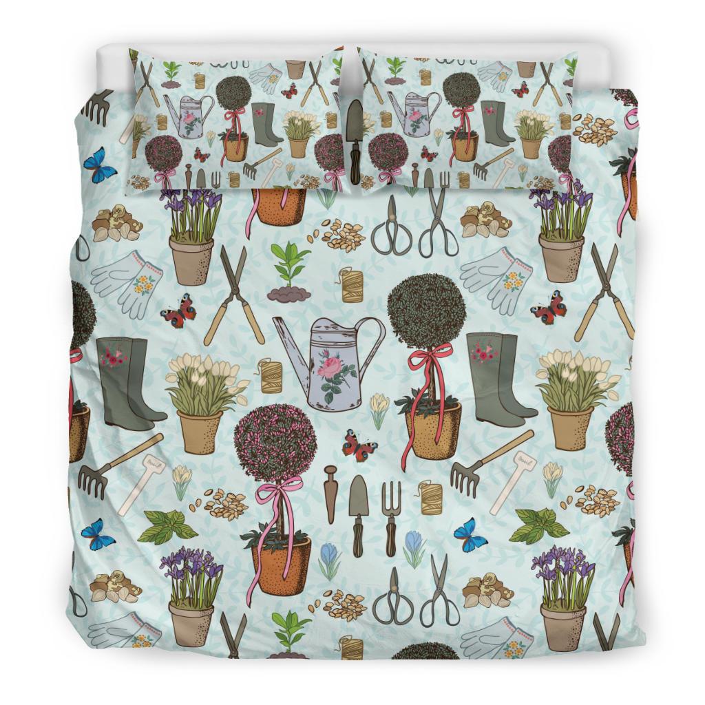 Gardening Pattern Print Design G01 Duvet Cover Bedding Set-JORJUNE.COM
