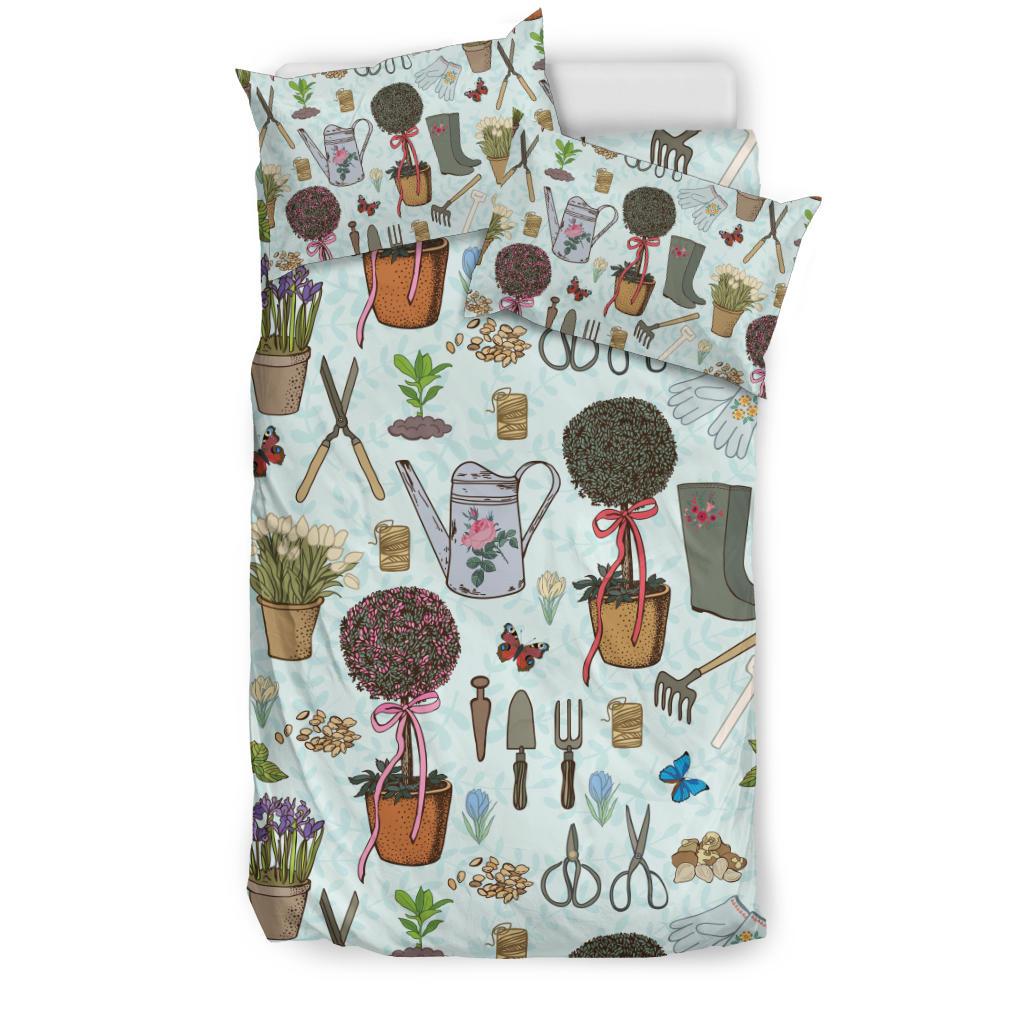 Gardening Pattern Print Design G01 Duvet Cover Bedding Set-JORJUNE.COM