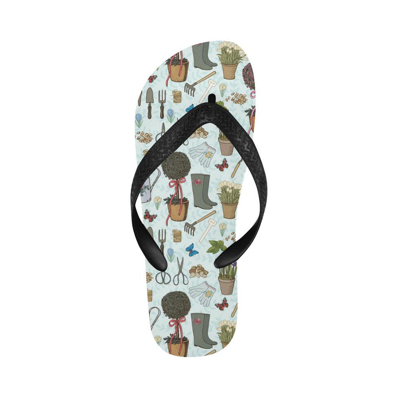 Gardening Pattern Print Design G01 Flip Flops-JorJune