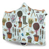 Gardening Pattern Print Design G01 Hooded Blanket-JORJUNE.COM