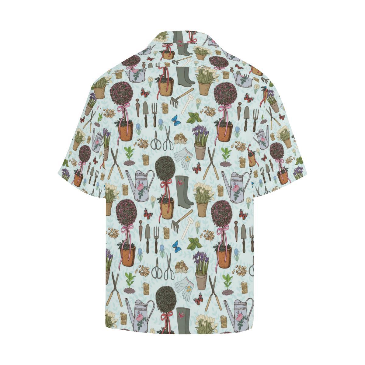 Gardening Pattern Print Design G01 Men Hawaiian Shirt-JorJune