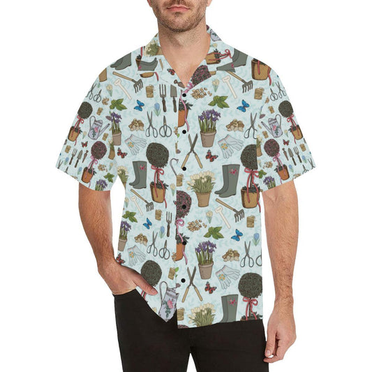 Gardening Pattern Print Design G01 Men Hawaiian Shirt-JorJune