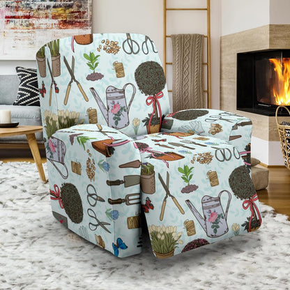 Gardening Pattern Print Design G01 Recliner Slipcover-JORJUNE.COM