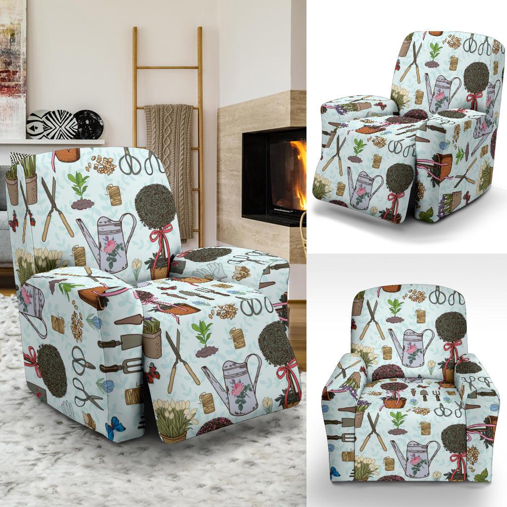 Gardening Pattern Print Design G01 Recliner Slipcover-JORJUNE.COM