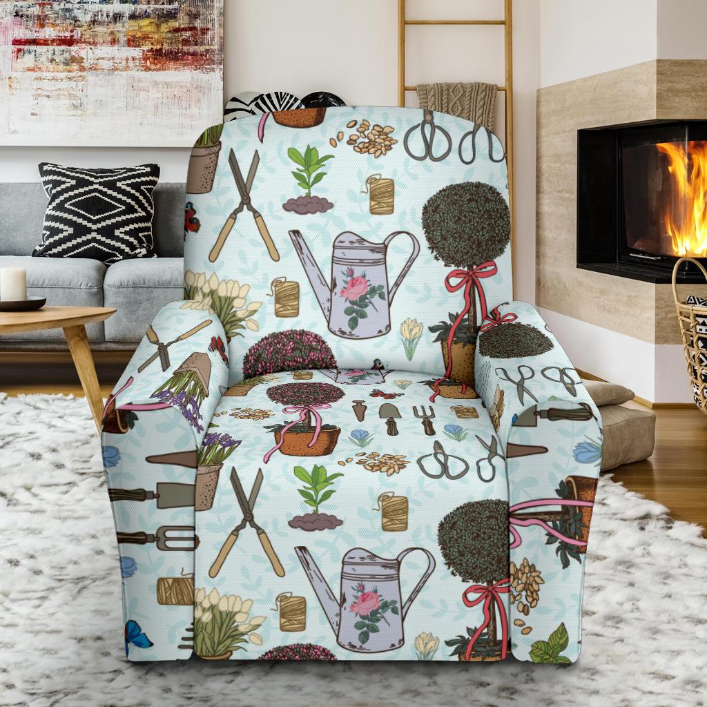 Gardening Pattern Print Design G01 Recliner Slipcover-JORJUNE.COM