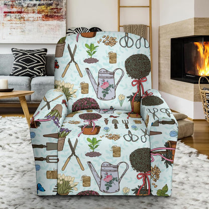 Gardening Pattern Print Design G01 Recliner Slipcover-JORJUNE.COM