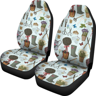 Gardening Pattern Print Design G01 Universal Fit Car Seat Covers-JorJune