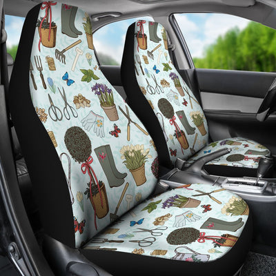 Gardening Pattern Print Design G01 Universal Fit Car Seat Covers-JorJune