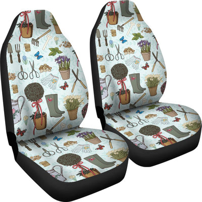 Gardening Pattern Print Design G01 Universal Fit Car Seat Covers-JorJune