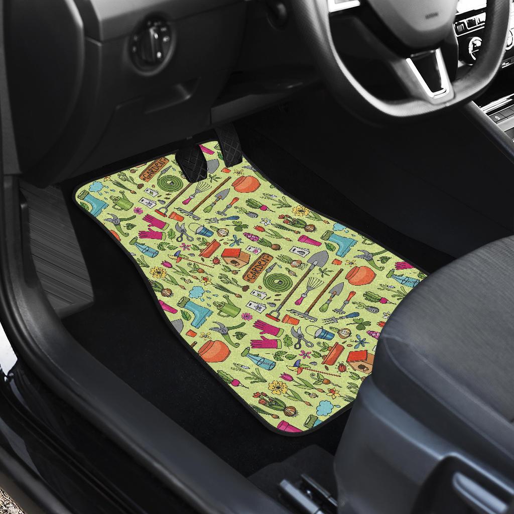 Gardening Pattern Print Design G02 Car Floor Mats-JorJune