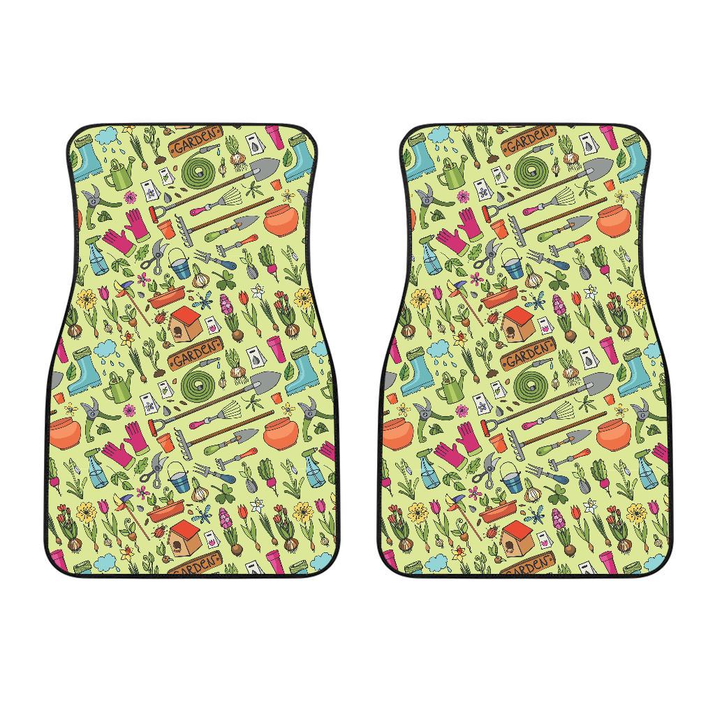 Gardening Pattern Print Design G02 Car Floor Mats-JorJune