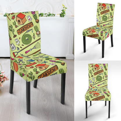 Gardening Pattern Print Design G02 Dining Chair Slipcover-JORJUNE.COM