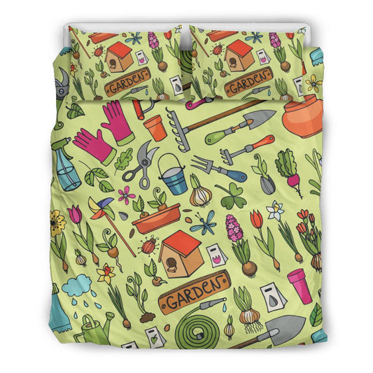 Gardening Pattern Print Design G02 Duvet Cover Bedding Set-JORJUNE.COM