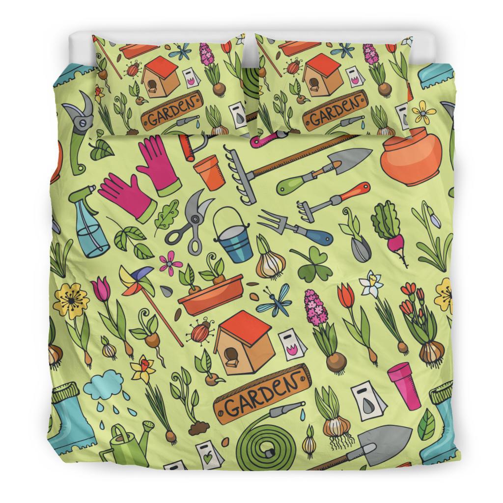 Gardening Pattern Print Design G02 Duvet Cover Bedding Set-JORJUNE.COM