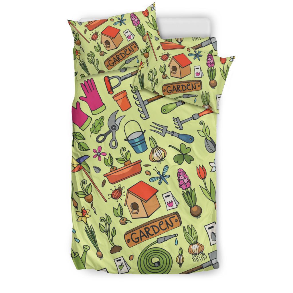 Gardening Pattern Print Design G02 Duvet Cover Bedding Set-JORJUNE.COM