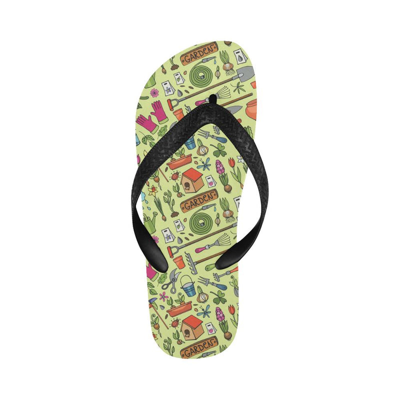 Gardening Pattern Print Design G02 Flip Flops-JorJune