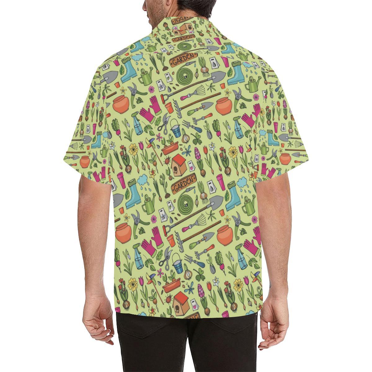 Gardening Pattern Print Design G02 Men Hawaiian Shirt-JorJune