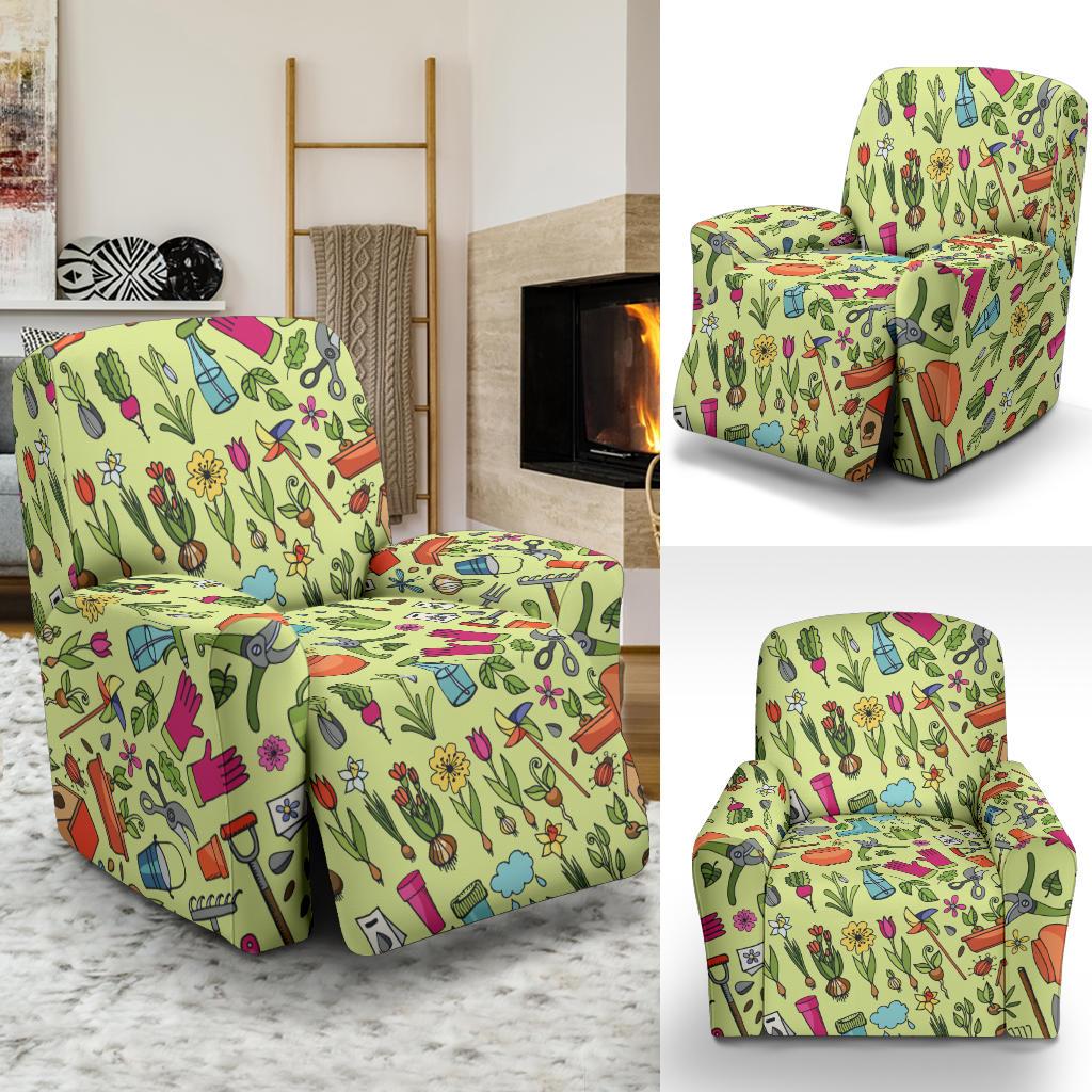 Gardening Pattern Print Design G02 Recliner Slipcover-JORJUNE.COM