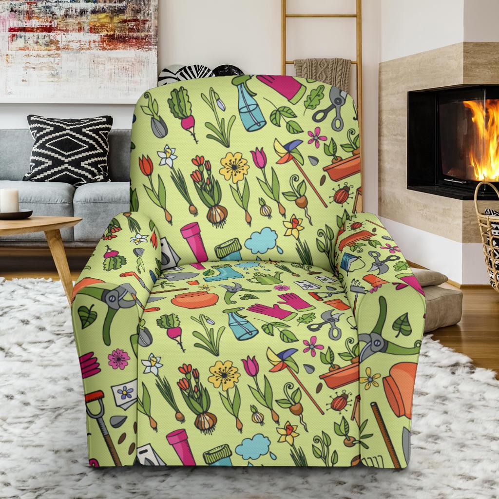 Gardening Pattern Print Design G02 Recliner Slipcover-JORJUNE.COM