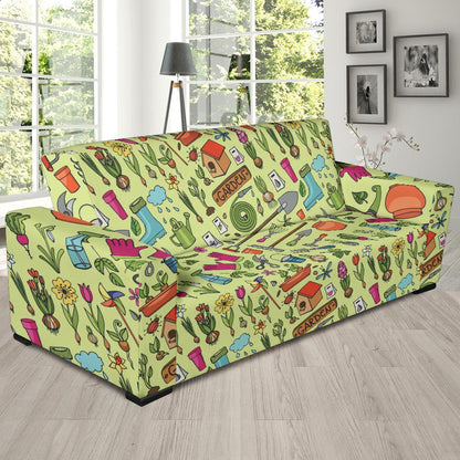 Gardening Pattern Print Design G02 Sofa Slipcover-JORJUNE.COM