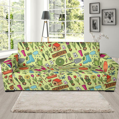 Gardening Pattern Print Design G02 Sofa Slipcover-JORJUNE.COM