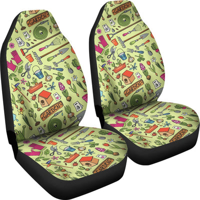 Gardening Pattern Print Design G02 Universal Fit Car Seat Covers-JorJune