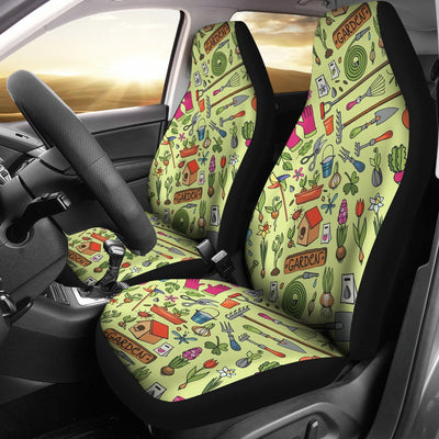 Gardening Pattern Print Design G02 Universal Fit Car Seat Covers-JorJune