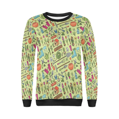 Gardening Pattern Print Design G02 Women Long Sleeve Sweatshirt-JorJune