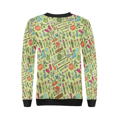 Gardening Pattern Print Design G02 Women Long Sleeve Sweatshirt-JorJune
