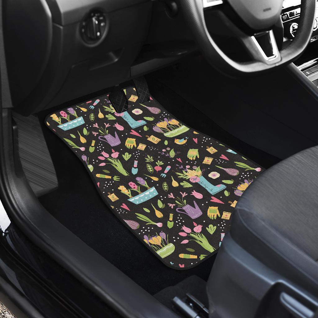 Gardening Pattern Print Design G03 Car Floor Mats-JorJune