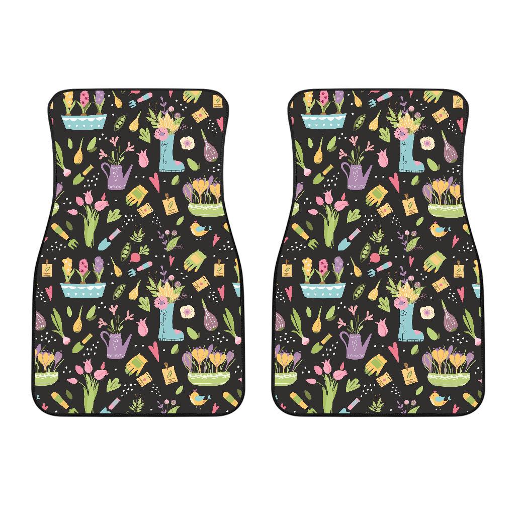 Gardening Pattern Print Design G03 Car Floor Mats-JorJune