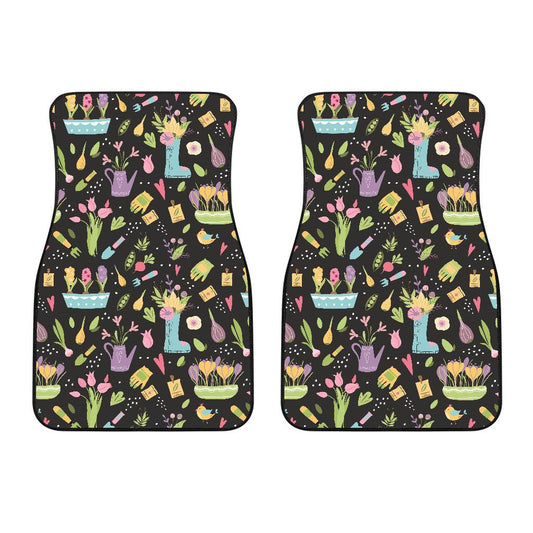 Gardening Pattern Print Design G03 Car Floor Mats-JorJune