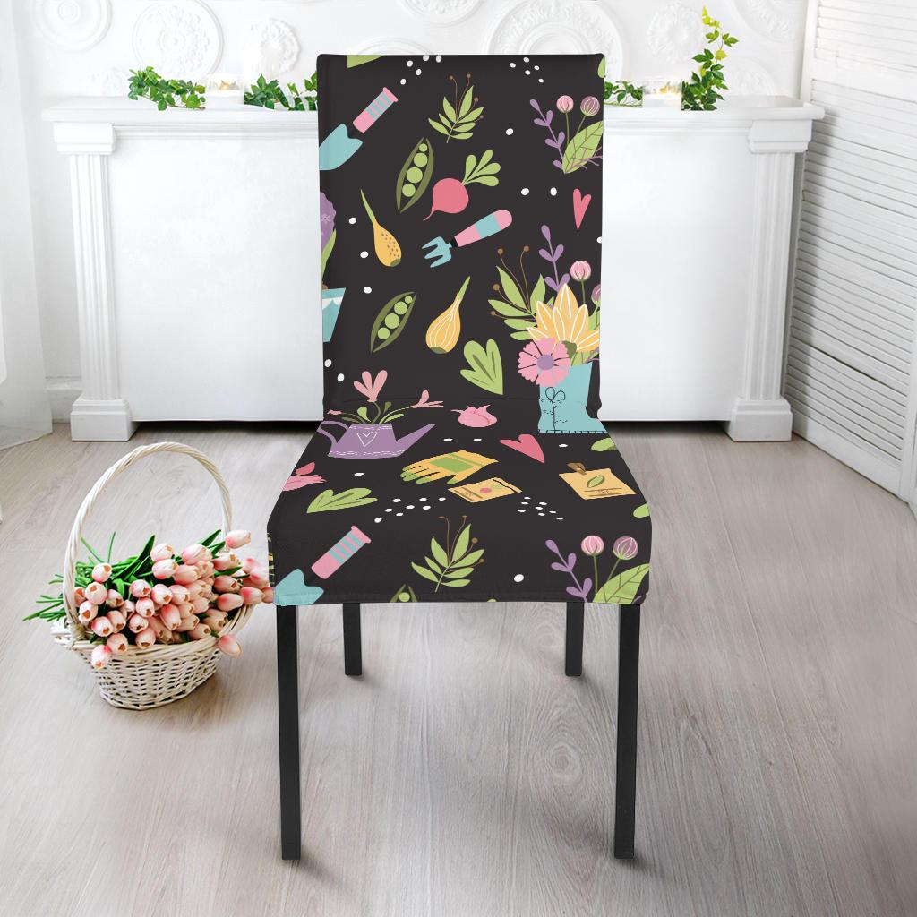 Gardening Pattern Print Design G03 Dining Chair Slipcover-JORJUNE.COM