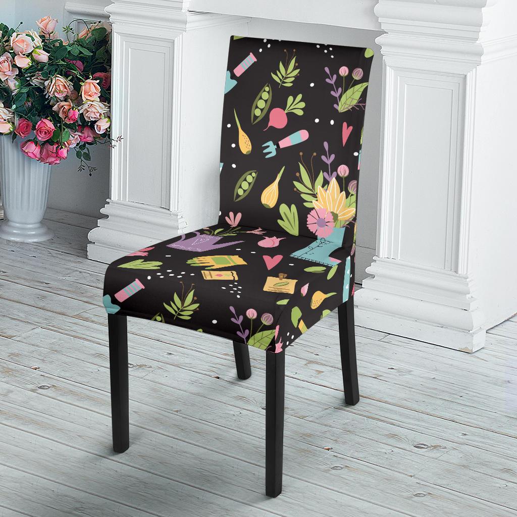 Gardening Pattern Print Design G03 Dining Chair Slipcover-JORJUNE.COM