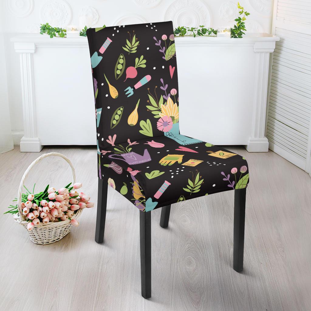 Gardening Pattern Print Design G03 Dining Chair Slipcover-JORJUNE.COM