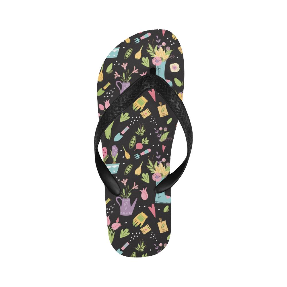 Gardening Pattern Print Design G03 Flip Flops-JorJune