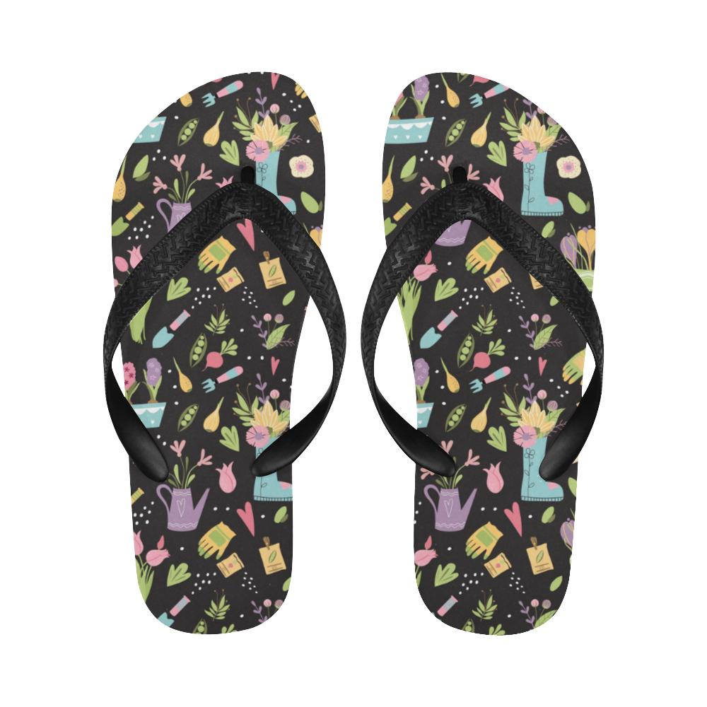 Gardening Pattern Print Design G03 Flip Flops-JorJune