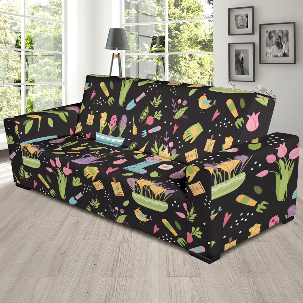Gardening Pattern Print Design G03 Sofa Slipcover-JORJUNE.COM