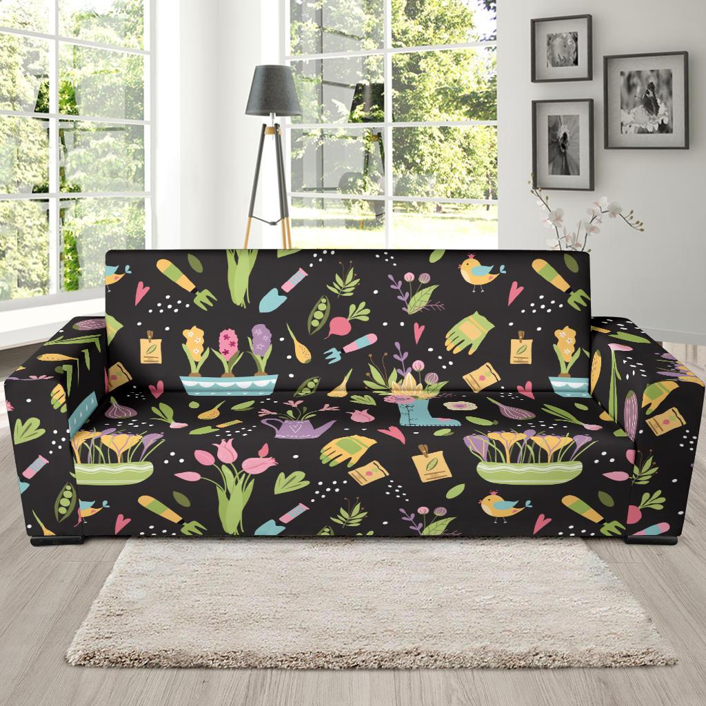 Gardening Pattern Print Design G03 Sofa Slipcover-JORJUNE.COM