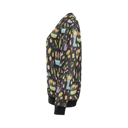 Gardening Pattern Print Design G03 Women Long Sleeve Sweatshirt-JorJune