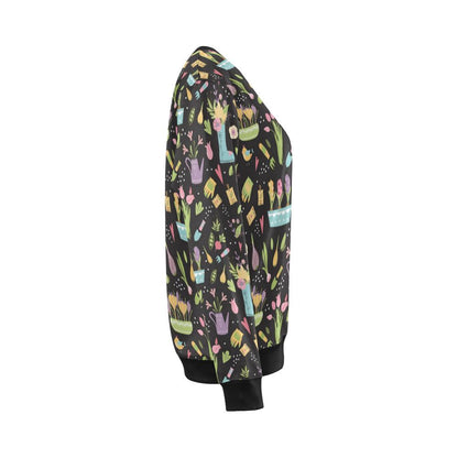 Gardening Pattern Print Design G03 Women Long Sleeve Sweatshirt-JorJune
